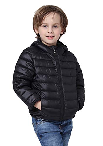 FLITAY Kid Winter Looser Fit Hooded Down Jacket Lightweight Warm Packable Jacket with Pocket4