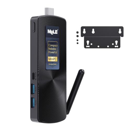 Image of MeLE Fanless Mini PC StickPCG02 N100 8GB 256GB USB-C Gigabit Ethernet BT5.1 | WiFi External Antenna,Kensington Lock,WoL /Auto Power On /RTC Wake,0dB 24 /7 Industry IoT,Digital Signage,Office,Linux /Ubunt