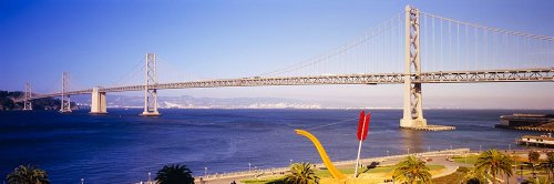 Walls 360 Peel & Stick Wall Mural: San Francisco Bay Bridge With Cupid's Span (48 In X 16 In) #TOP11
