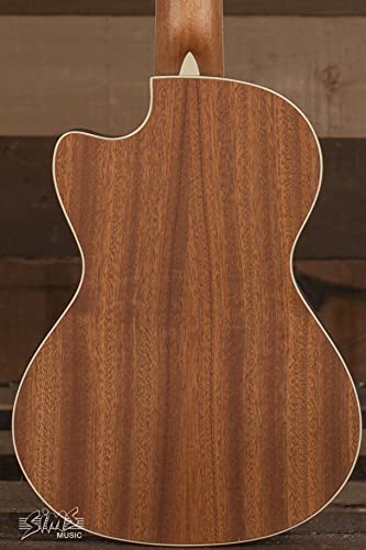 Image of Cordoba 15TM-CE Tenor Ukulele - Acoustic-Electric Cutaway Uke, Hand Crafted with Mahogany Top, Back & Sides, Authentic Abalone Rosette, Satin Edge Burst Finish & Premium Italian Aquila Strings