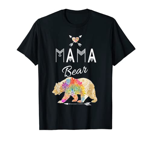 Mama Bear Trendy Mandala Family Vacaciones y Camping Regalo Camiseta