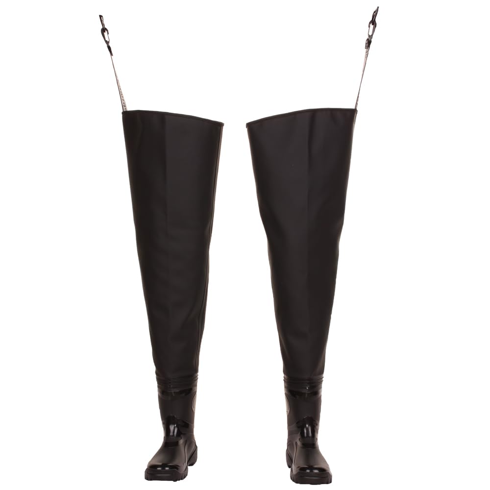 Jeunesse Cuissardes, Bottes de pêche, Waders 36 37 38 39 EU, avec Sac de Transport, (38, Noir)