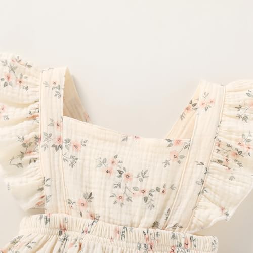 Happy Town Newborn Baby Girl Clothes Infant Summer Romper Sleeveless Floral Cute Outfits One Piece Jumpsuit Bodysuit4