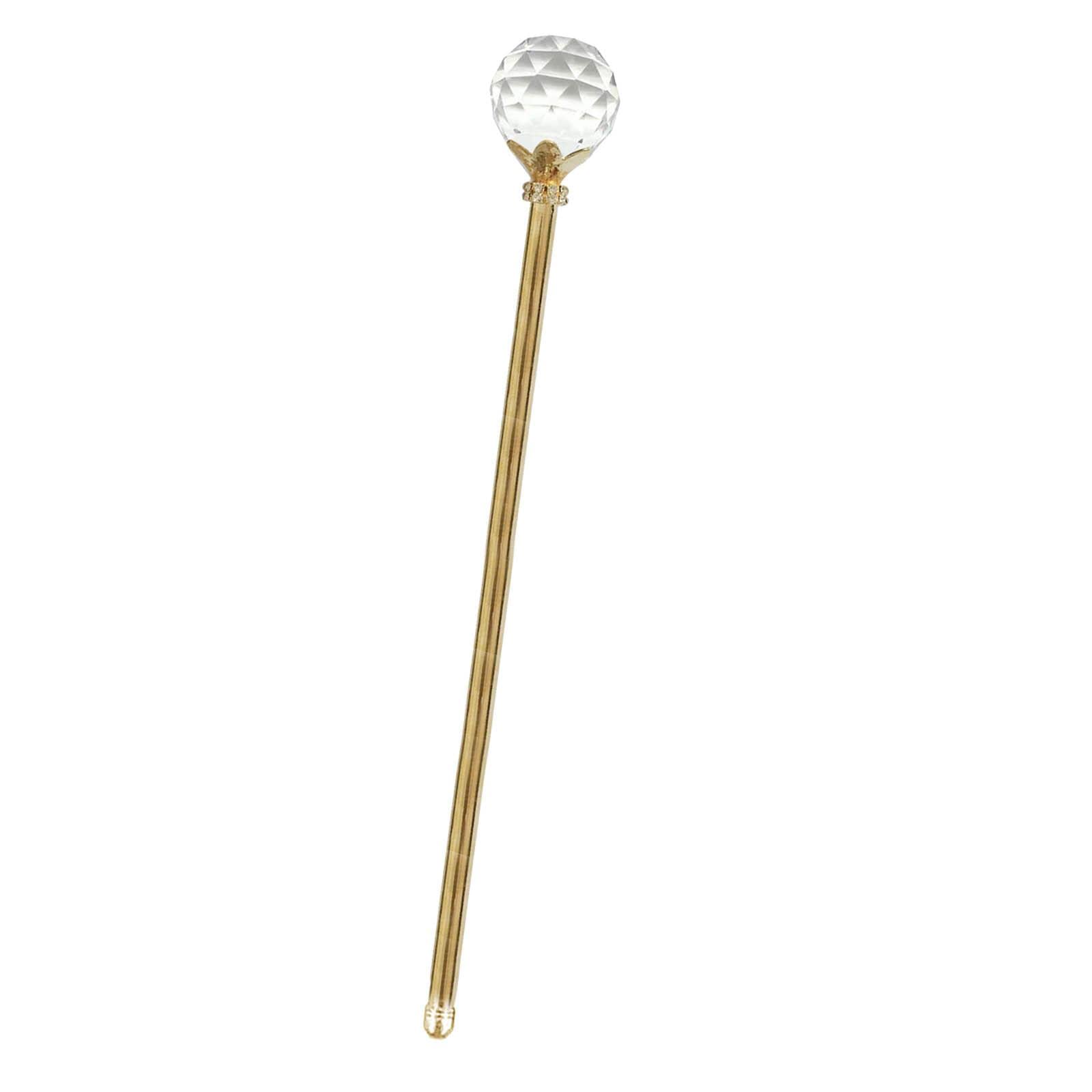 LOVIVER Crystal Scepter, Fairy Sticks Decorative Walking Canes for Boys Kids Women Pageant Party, Gold
