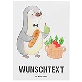 Mr. & Mrs. Panda Personalisierte Postkarte Obsthändler Herz - Geschenke, Obstbauer, Bedrucken, Witzig, Lustig, Karte mit Wunschtext, Namen, Geschenk, Einladung, Spruch, Obstplantage, Geschenkkarte