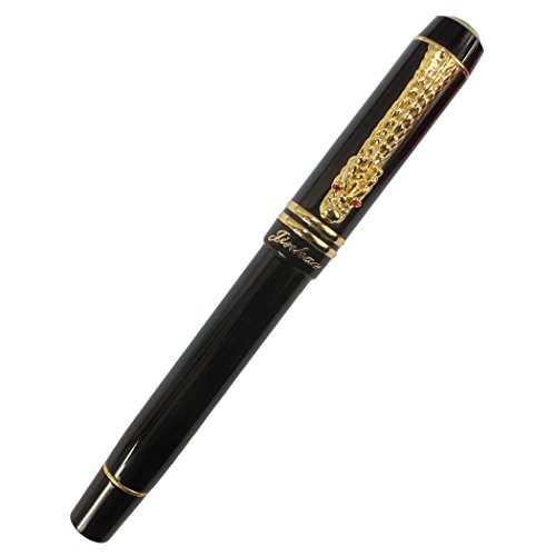 Gullor Black And Golden Dragon Clip Rollerball Pen #TOP1