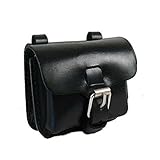 Material: Rindleder Shalimar Kleine Bauchtasche - Gürteltasche aus Sattelleder v Size: \'S\' Horizontal, Colour:Black