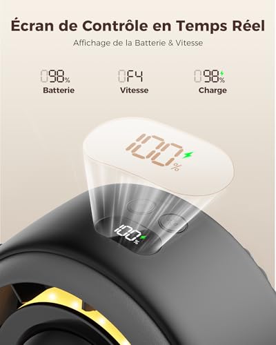 Ventilateur poussette bébé rechargeable 4000mAh SWEETFULL - 5