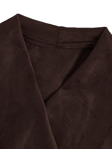 Image of Verdusa Girl's Faux Suede Tassel Vest 70s Hippie Cardigan Cowgirl Fringe Jacket