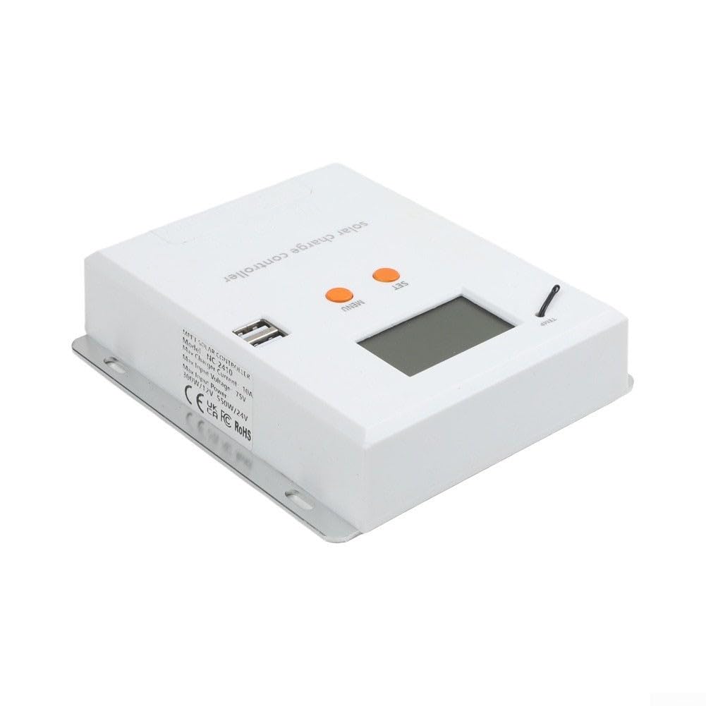 MPPT Regulador de carga solar 20 A pantalla LCD Aluminio Aluminio MPPT