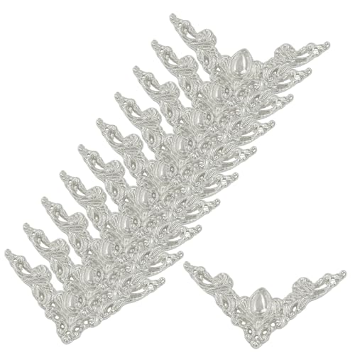 Unlorspy 32Pcs Vintage Metal Corner Protector, Silver