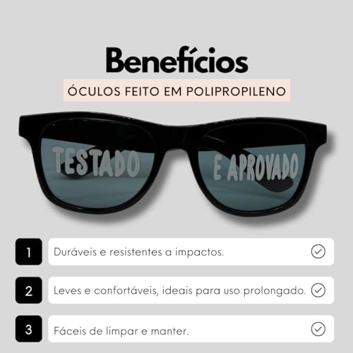 Kit 10 Óculos Escuro Madu Wf Classico Para Formatura Estudante (Preto)