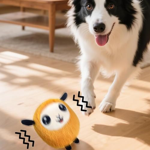 Jeu de saut grinceant chiot de qualité supérieure peluche interactive texturée et résistante - 4