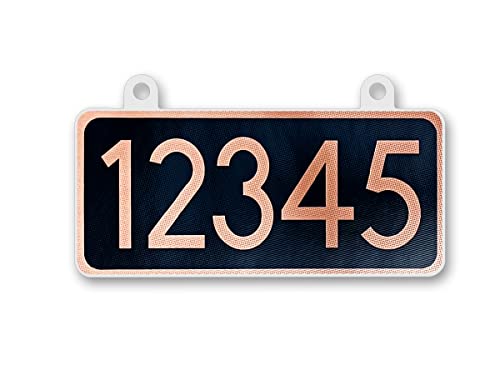 Curb-N-Sign Super Reflective, Silk Screened Aluminum, Hanging Mailbox Sign, Custom, 11" X 5", Double Sided, Rust Free (Bronze) #TOP1