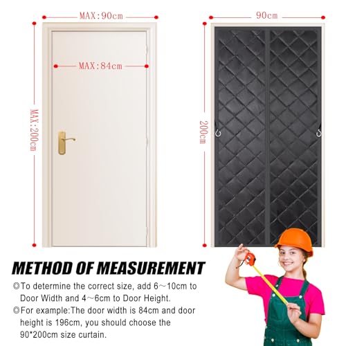 Cortina térmica magnética para evitar corrientes de aire en puertas de 200 x 230 cm 8