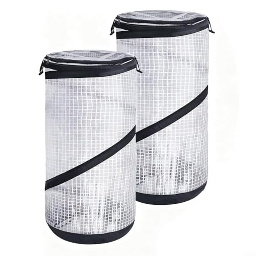 Sandyseptember 2 mini serre portatili con robusta struttura in PVC, per protezione dal gelo e dalle intemperie, top in rete per ventilazione, per verdure e piccoli arbusti