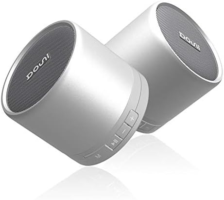 Douni A2 True Wireless Stereo Portable Bluetooth Speaker Built in MIC Support TF Card Dual TWS Audio as A Set (Silver)