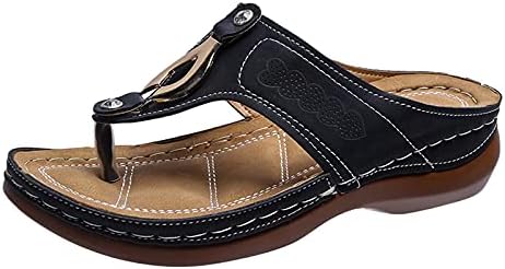 DFEK Girls Sandals Women Summer Roman Comfy Sandals Flat Bottomed Slip On Clip Toe Flip Flops Slider T Strap Sandals With Arch Support Open Sandalias de niñas retirement gifts for women