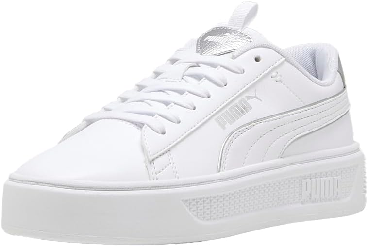 PUMA Womens Smash Platform V3 Sneakers Shoes Casual - White - Image 2