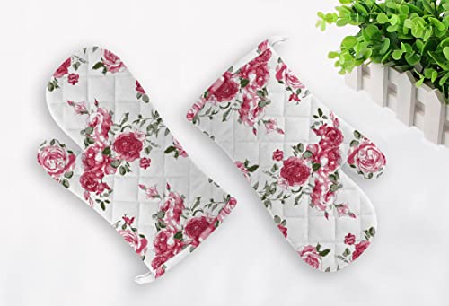 Image of Cotton Shell with Inner Polyester Printed Glove Set - T Rose (Pack of 2)