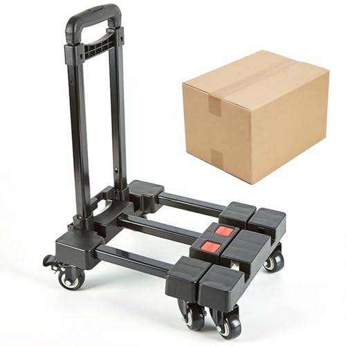 Carrito plegable de mano con 6 ruedas giratorias miniatura 1