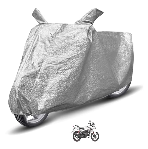 Image of Auto Hub Waterproof Bike Cover Compatible with Hero Ignitor Dustproof, UV Protection Two Wheeler Bike Ignitor Cover - Metallic Silver