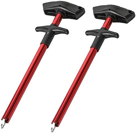 Easy Fish Hook Remover, 2021 New Squeeze-Out Fish Hook Separator Tools, PureZoneA Portable Easy Reach Aluminum Fishing Hooks Extractor (Red 2 Pack)