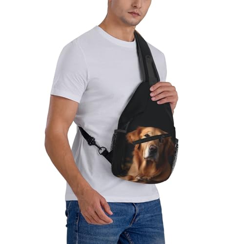Mochila tipo Sling negra para senderismo y uso diario miniatura 7