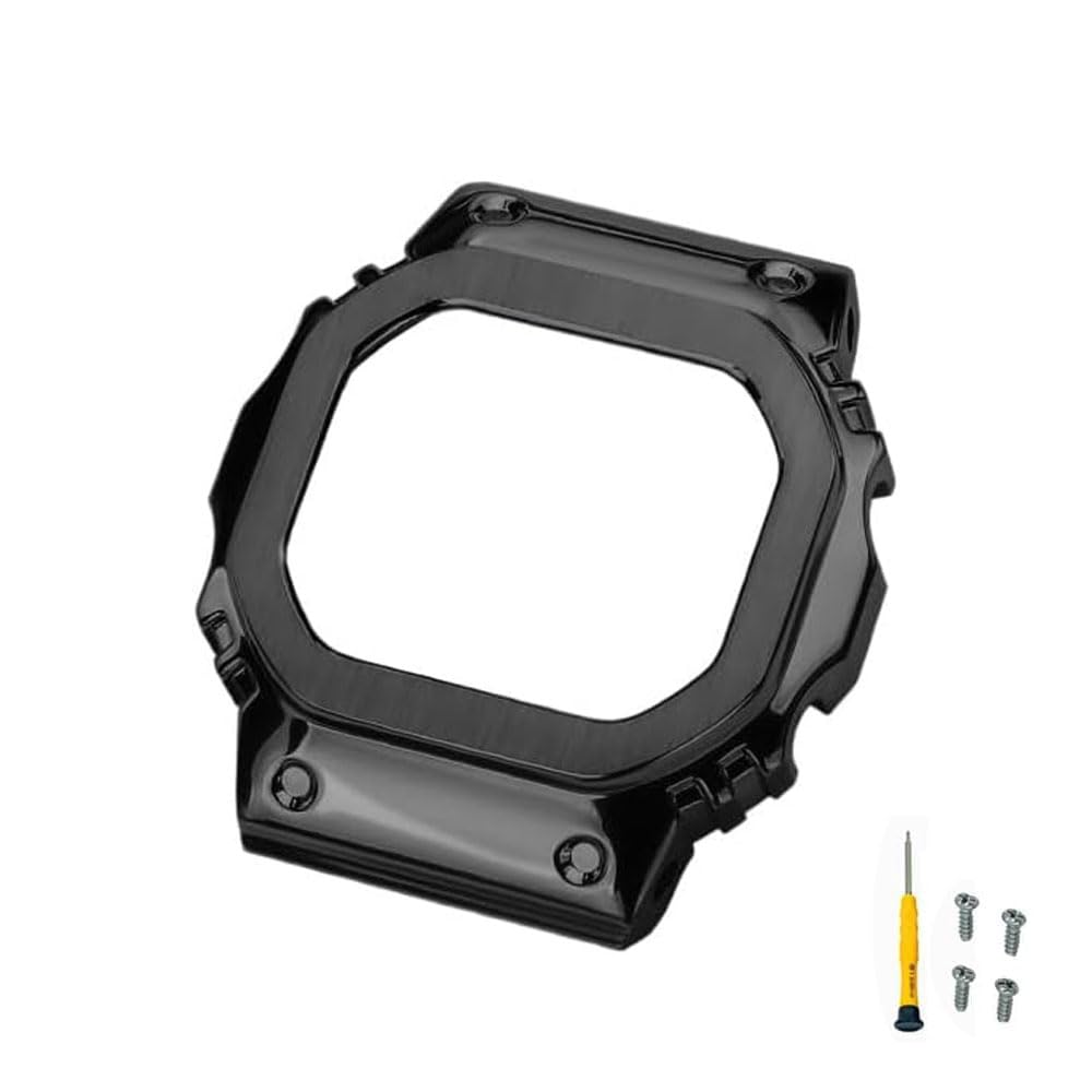[Zealbeaty] V4.0用コンパチブル G-SHOCKステンレススチールォッチケースと GW-M5610、G-5600、GLS-5600、GLX-5600ベゼル (黑 ベゼル, DW5610)