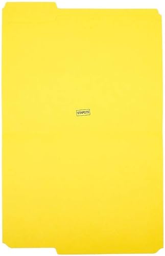 Miniatura 7 de Staples 508903 Carpetas de archivos con pestañas reforzadas Letra 3 Pestaña Amarillo 100Caja