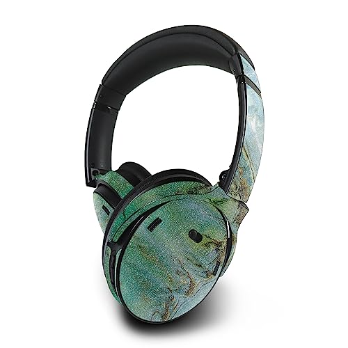 Image of MightySkins Glossy Glitter Skin Compatible with Bose QuietComfort 45 Headphones Green Shell | Protective, Durable High-Gloss Glitter Finish | Easy to Apply | Made in The USA