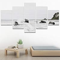 SIGNWIN 5 Panel Canvas Wall Art High Contrast Scenery for Home Decorations Ready to Hang - 60