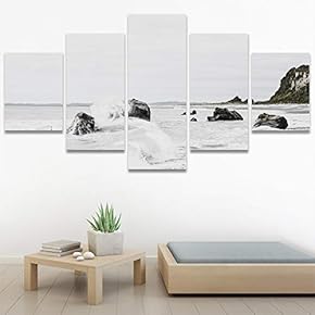SIGNWIN 5 Panel Canvas Wall Art High Contrast...