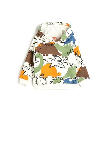 Dinosaur printed hoodie Koton pour garder bébé garçon au chaud