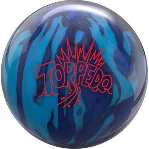Bowlerstore Products Radical Professionally Drilled Torpedo Bowling Ball - Blue/Sky/Black 14lbs