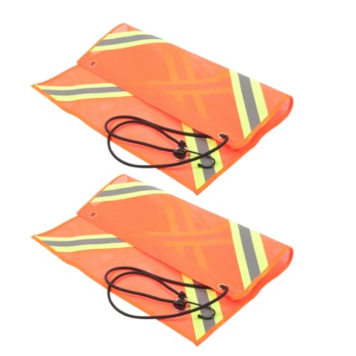 Drapeaux de signalisation d'urgence PVC rouge 46x46 cm réfléchissants pour voitures
