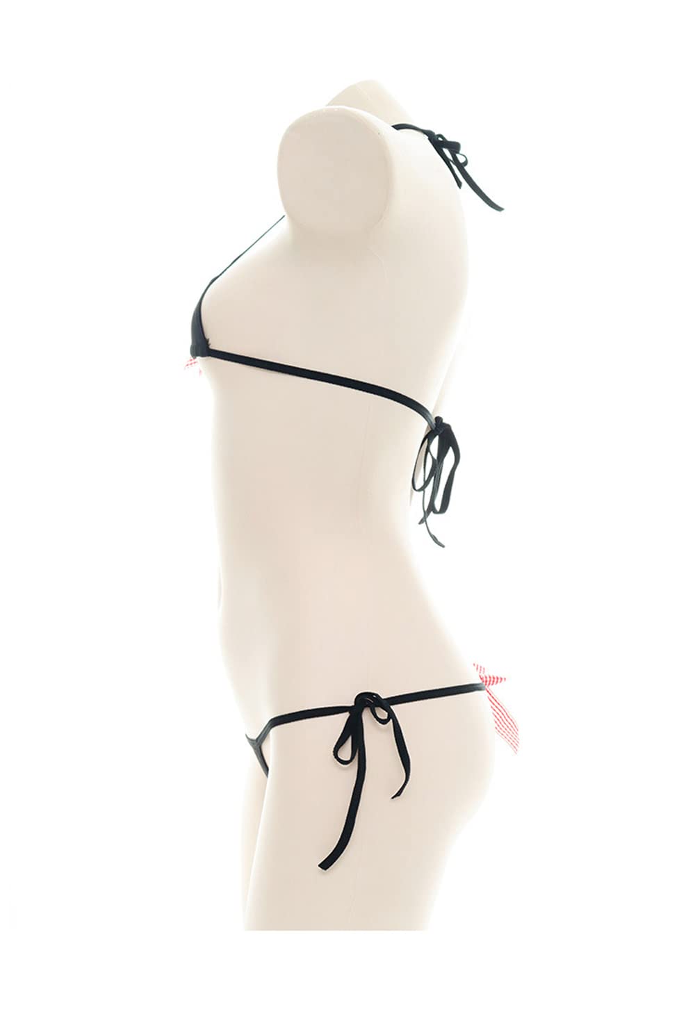 SINGUYUN Womens Sexy Micro bikini Suit Anime Bikini Cosplay Lingerie Kawaii Bra and Panty Set Cute: One Size 209black