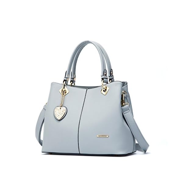 DEERWORD Mujer Bolsos de Mano Casual Bandolera Marca Mediano Totes Antirrobo Hombro Italianos PU Cuero 3001 1 piezas Azul Claro 4 41R59FyRTIL. SS600 - DEERWORD Mujer Bolsos de Mano Casual Bandolera Marca Mediano Totes Antirrobo Hombro Italianos PU Cuero 3001 1 piezas Azul Claro