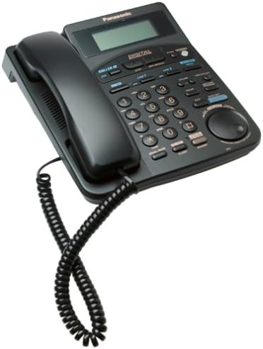 Panasonic KX-TMC98B Teléfono con cable de 2 líneas con sistema de contestador y dial Jog