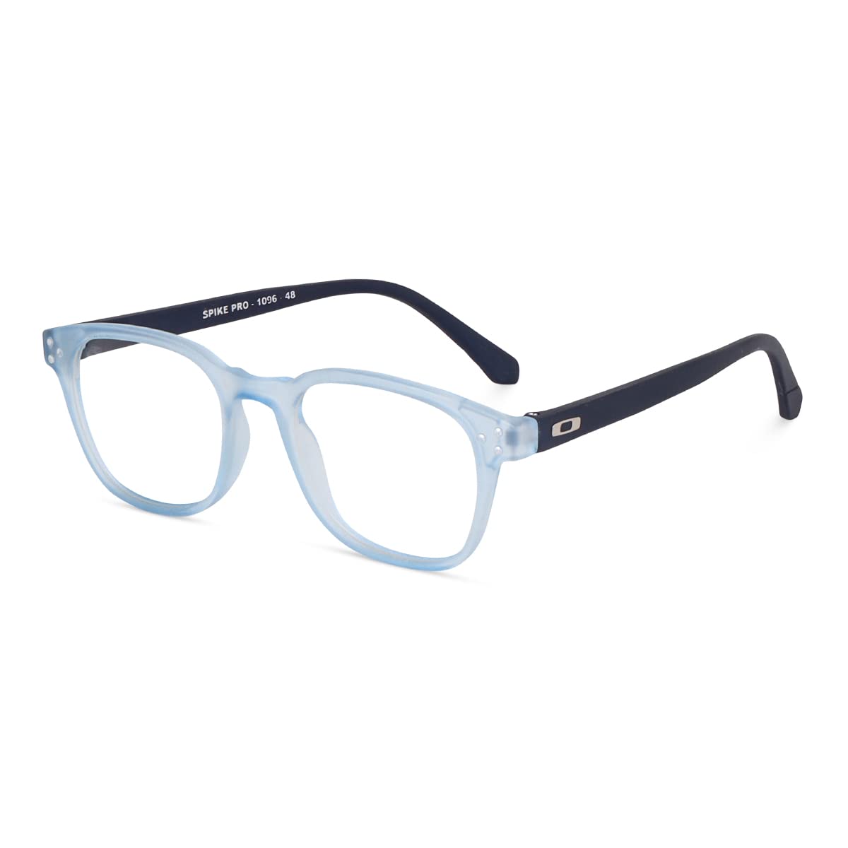 Eymen I Classic Non Prescription Clear Lens Glasses for Women Men Square Frame Eyeglasses Multiple Shades (Blue Black) - Image 3 thumbnail