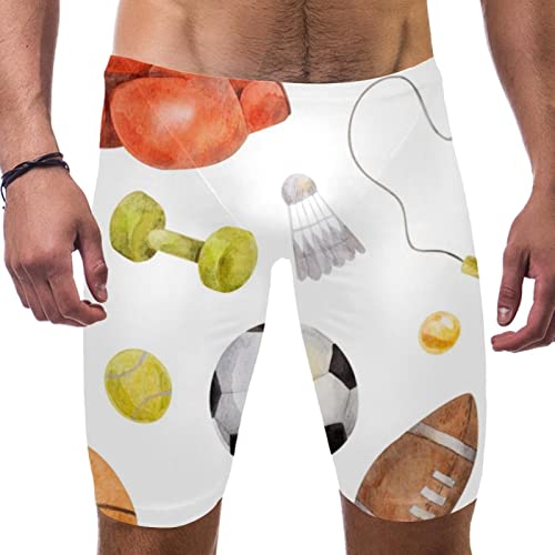 Maillot de bain long pour homme de type short de bain sport multicolore L