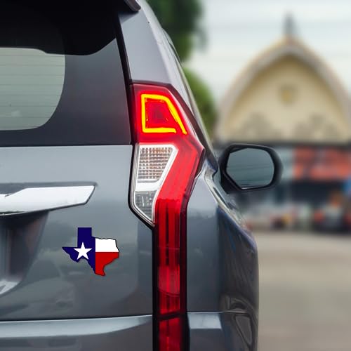 Imán con bandera de Texas en forma de estado 5 pulgadas miniatura 2