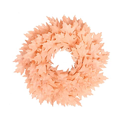 Couronne de feuilles d'érable FLXHSA pour décoration automne sans débris