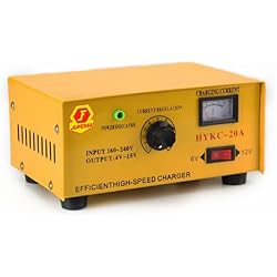 Cargador Rapido O Normal JUFEMA.20A(6V-12V-Cargador de batería de calidad JAPONESA de plomo y ácido, reparación de pulsos,equipado con selector de Carga normal o rápida. Carcaza de chapa de acero.y mútiples protecciones
