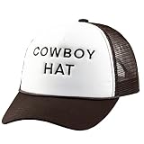 GNAHZNUXNAIX Cowboy Trucker Hat - Cowgirl Trucker Hat for Men, Brown Western Baseball Cap