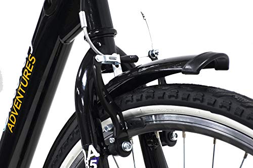 Denver Discovery E4000 E-Bike, City Bike mit 26 Zoll Rädern, Shimano 6-Gang-Schaltung für Damen, Schwarz