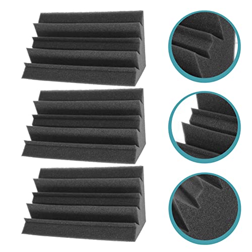 Toddmomy 3pcs Low Frequency Sound Absorbing Foams Corner Bass Trap Ktv Soundproofing Material miniatura 3