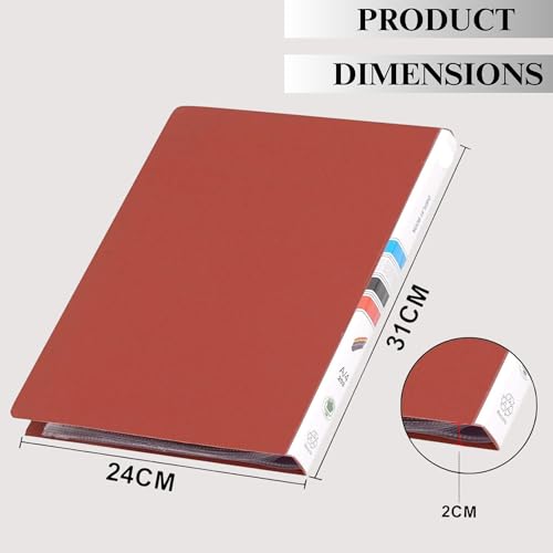 Image of TULMAN 40 Pockets Bound A4 Size Presentation Display Book Portfolio File Binders with Plastic Clear Sleeves Document Organizer for Music Sheets Artwork Drawing for School - (Color May Vary) - 2 Pack