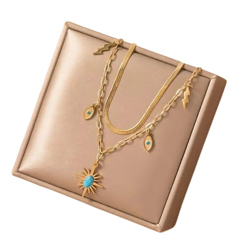 See full amazon price history chart for Purple Secret Boho Evil Eye Charms Double Layer Necklace For Women, Evil Eye Charms Necklace, Birthday Gift for Girlfriend, Gift for Women, 18k Gold Plated Necklace, Gift For Sister Purple Secret Boho Evil Eye Charms Double Layer Necklace For Women, Evil Eye Charms Necklace, Birthday Gift for Girlfriend, Gift for Women, 18k Gold Plated Necklace, Gift For Sister (B0D8JCVZH9) Amazon Price History, Amazon Price Tracker
