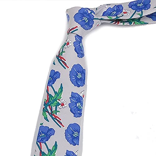 Image of Mantieqingway Men's Cotton Floral Neck Tie 2.56'' Printed Skinny Tie